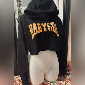 Fashion Nova “Baby Girl” cropped hoodie